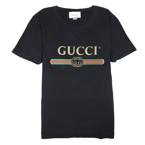 gucci logo shirt black|gucci symbol t shirt.